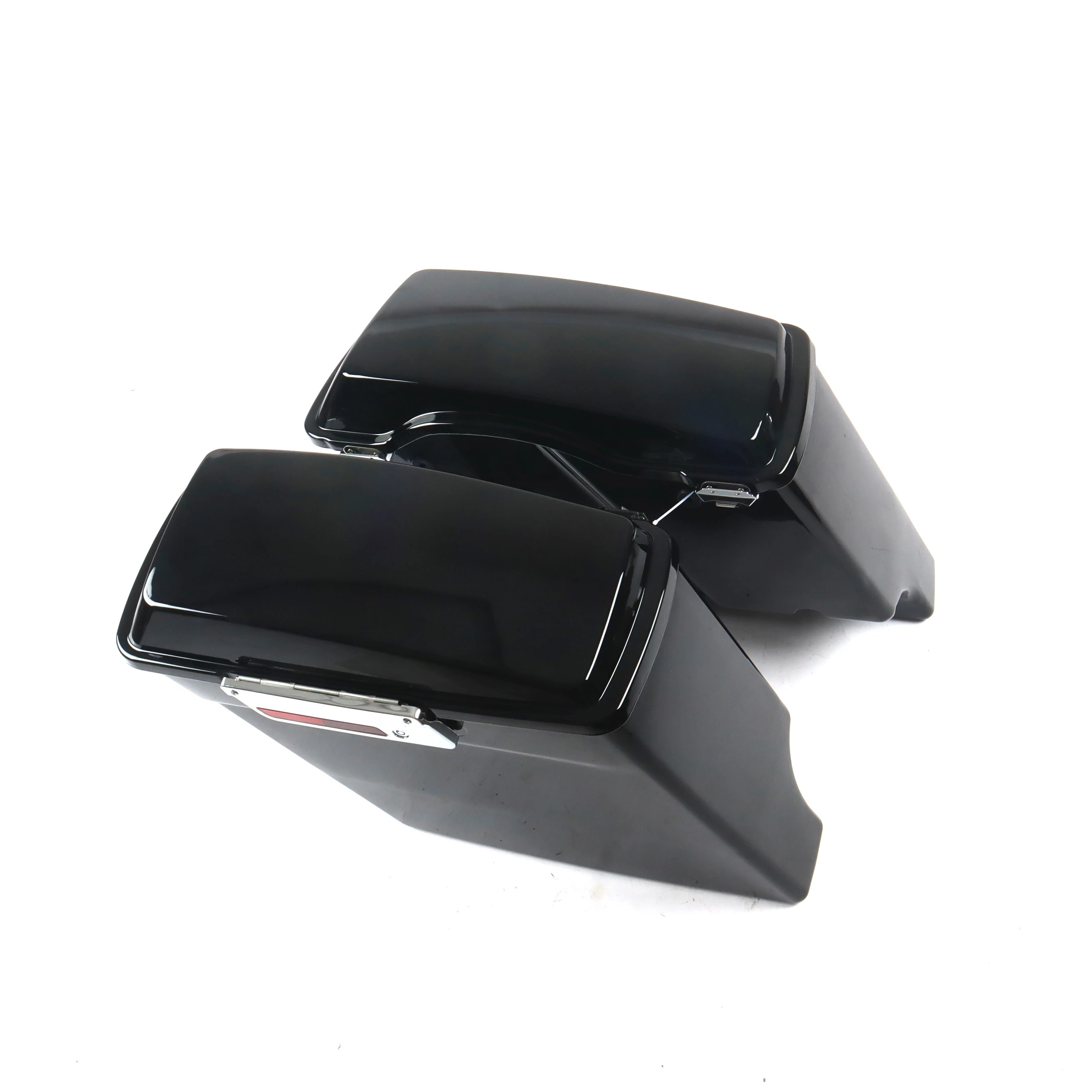 Vivid Black Extended Stretched for  Touring 1994-2013 Motorcycle Hard Saddlebags